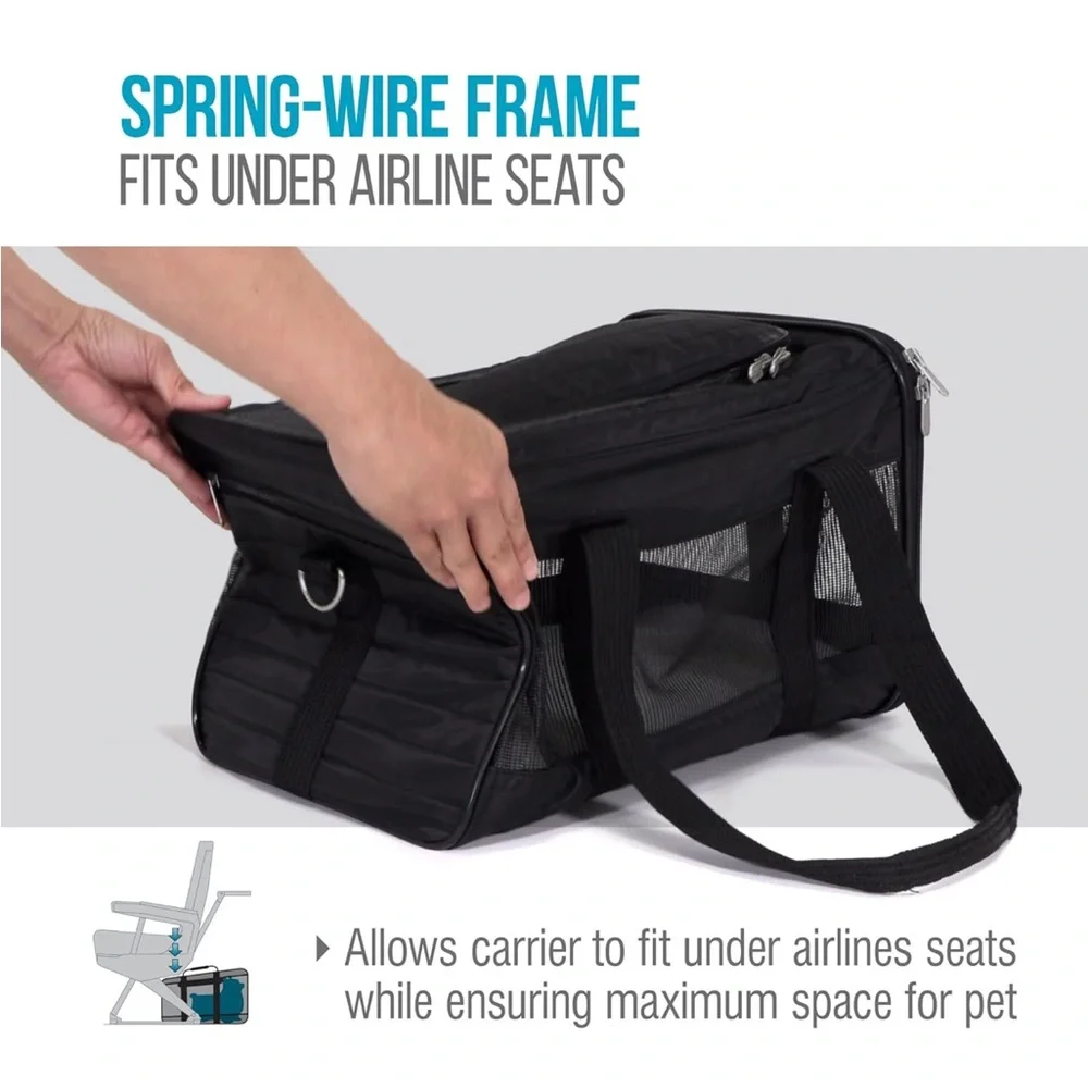 Original Deluxe Black Pet Carrier by Sherpa NWT